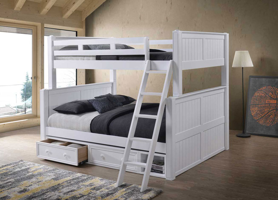 Dillon XL Full over Queen Wood Bead-Board Bunk Bed Questions & Answers