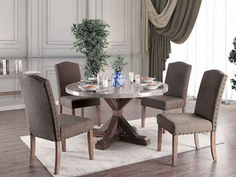 Bridgen Round Marble Table w/ Chairs Questions & Answers