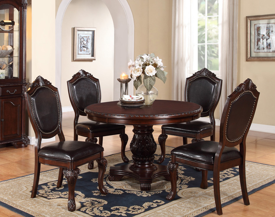 Marseille 48" Cherry Round Dining Table Set Questions & Answers