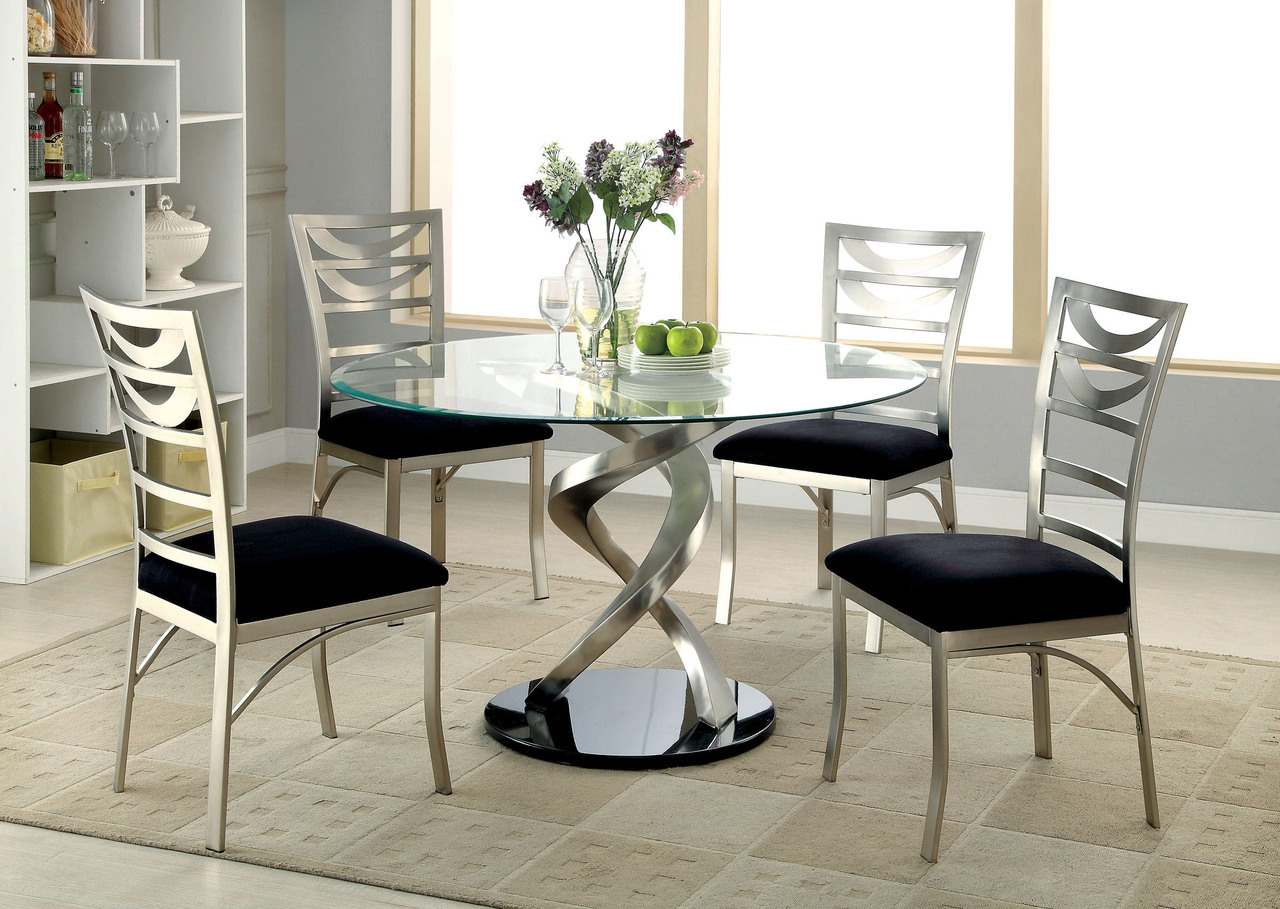 48" Mueller Round Glass Satin Table Set Questions & Answers