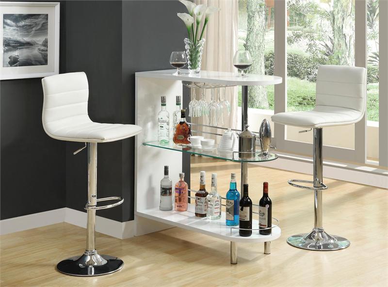 39" Contemporary White Glass Bar Counter Questions & Answers