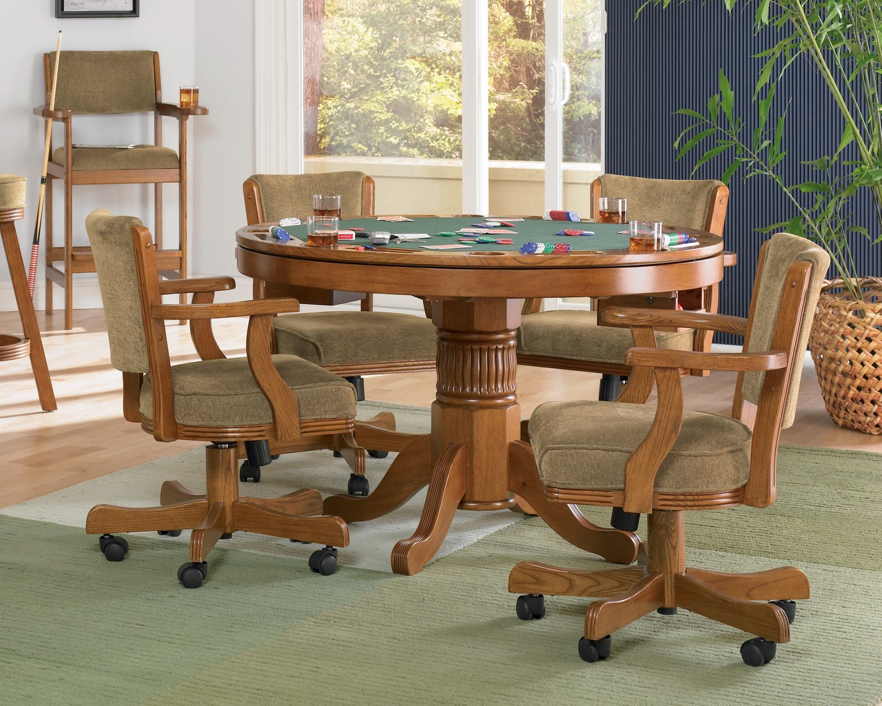 3-in-1 Oak Bumper Pool Poker Game Room Table Questions & Answers