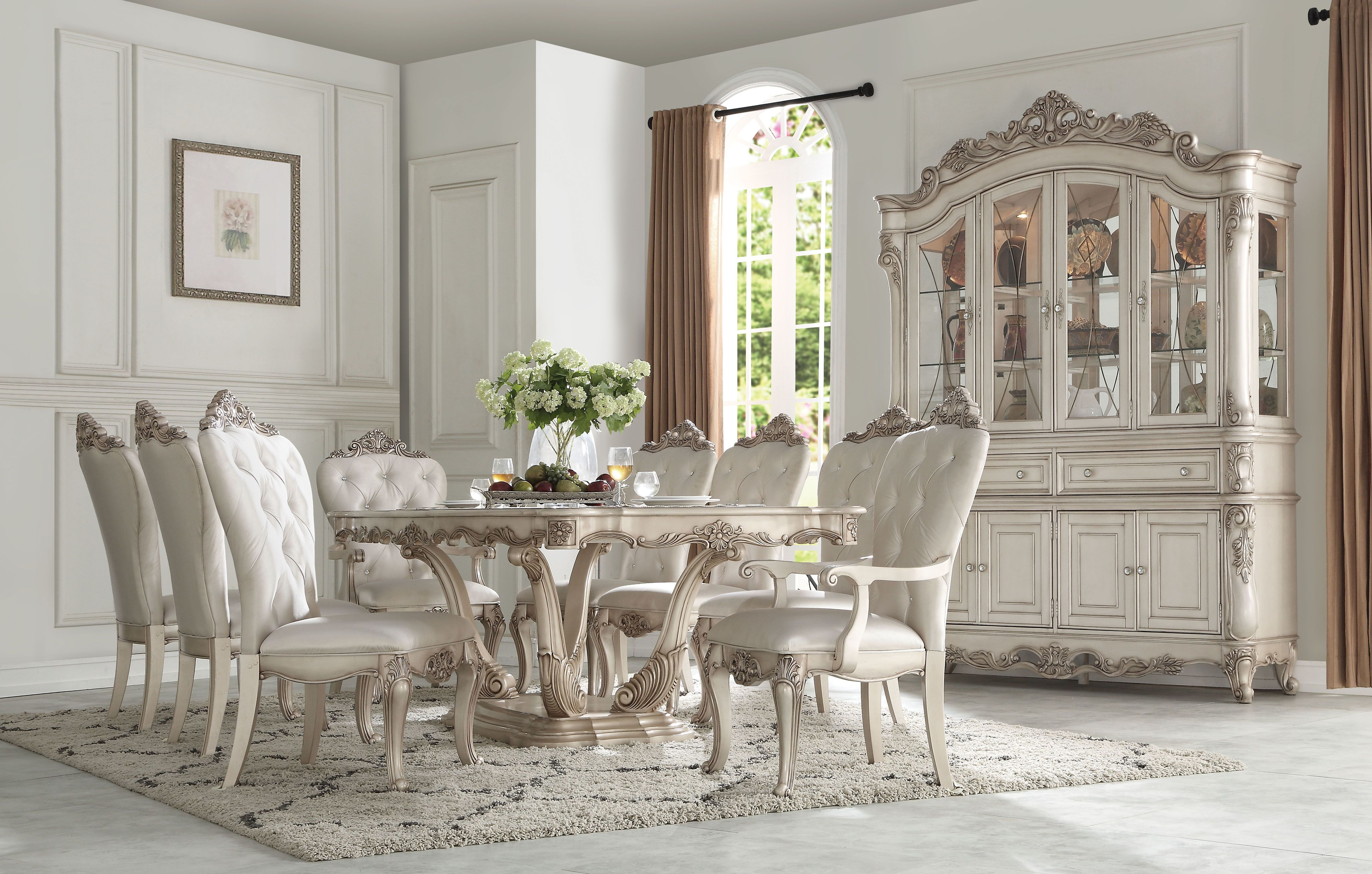 Hala Antique White Extendable Dining Set Questions & Answers