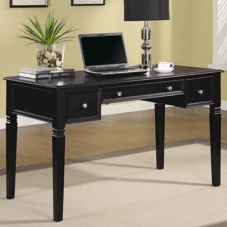 50" Black Wood Writing Desk w/ Drawers Questions & Answers