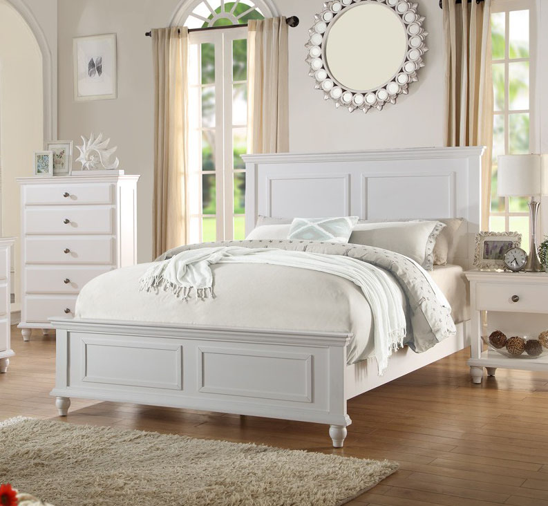 San Leon Coastal White Wood Panel Bed  Questions & Answers