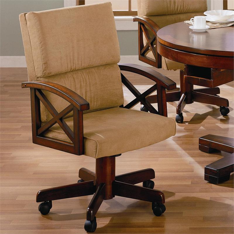 Marietta Swivel Upholstered Game Arm Chair Questions & Answers