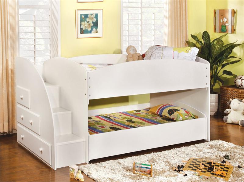 Vista White Twin Bunk with Steps Questions & Answers