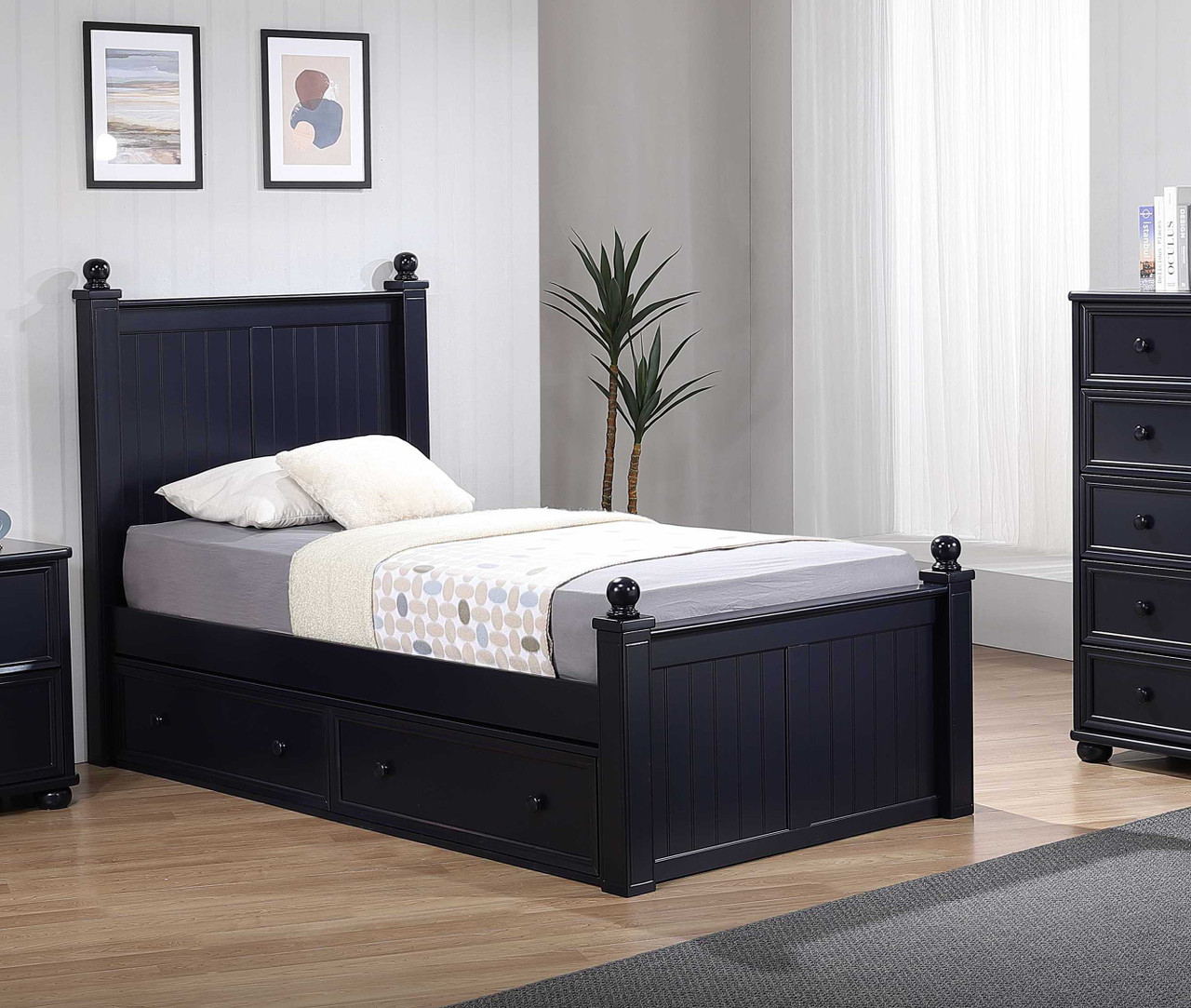 Dillon Extra Long Twin Wood Bead Board Bed Questions & Answers